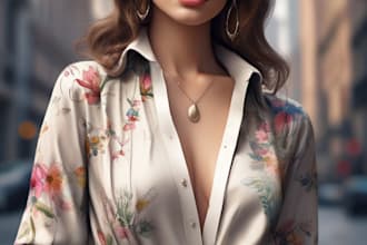 design a fashion illustration or sketch for you
