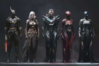 do unique sci fi characters and sci fi art