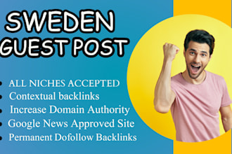 write and publish guest posts on the swedish website with dofollow backlink