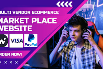 build multi vendor ecommerce website and marketplace website dokan wcfm with ap