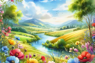 make original watercolor landscape or architecture art