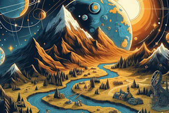 make digitally drawn fantasy maps for you