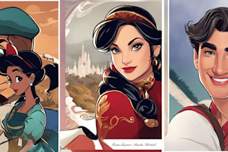 create a disney style portrait of you