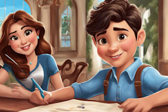 draw you in disney cartoon style