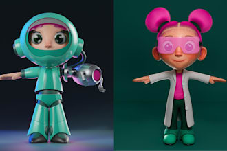 model 3d character, sculpting and texturing perfectly