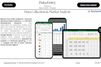 fast and reliable data entry, web research, and admin support
