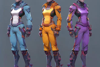 do unique sci fi character and sci fi art or concept art