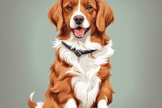 draw illustration pet portrait vector art