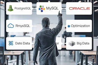 write sql queries, db design, and optimization services