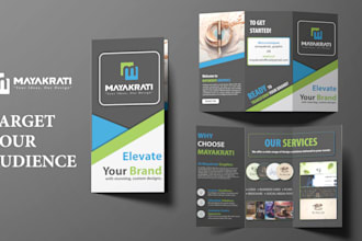 create trifold and bifold business brochures sales brochures