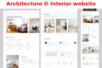 create architecture and interior designer home decor real estate studio website