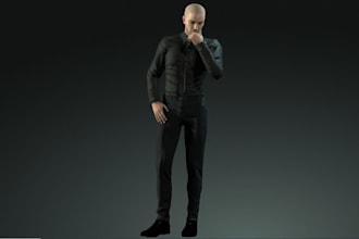 3d realistic character model, stylized character, maya rigging, nsfw,anime model