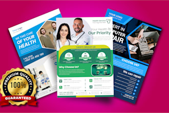 design corporate flyer, event flyer, postcard, or media kits in just 24 hours