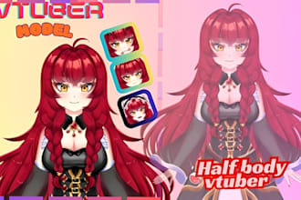 do live2d vtuber model pngtuber 2d vtuber anime avatar for vtuber studio