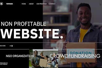 do nonprofit website for charity, donation, ngo, fundraising, 501c3 crowdfunding