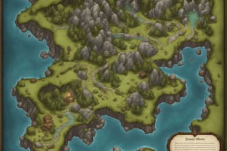 create a high quality fantasy map for stories and campaign