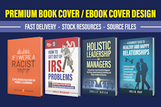 design professional text focused book cover for amazon KDP or ebook
