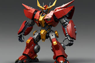 create a mecha robot character design