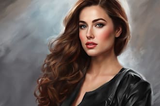 paint you a realistic digital oil painting portrait