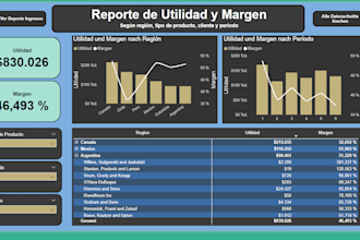 haré un panel de control personalizado de power bi y visualización de datos
