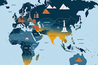 draw vector map in illustrator