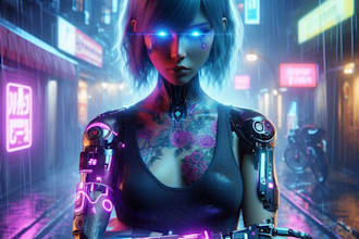 create characters monsters cyberpunk and scifi