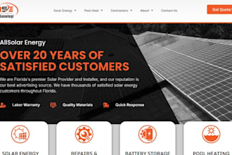 solar website roofing website contractor website hvac website renewable website