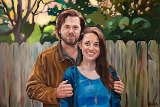 draw your picture like a digital oil painting portrait gift