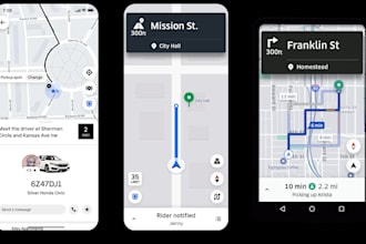 build uber clone app,taxi booking app,olas,lyft,gojek,delivery apps,android,ios
