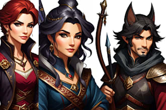 draw your dnd character and create art for your party