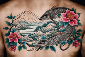 create japanese or oriental tattoo design for you