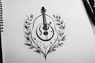 create minimalist tattoo design