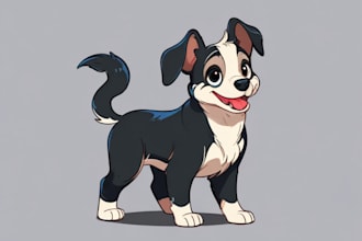 create disney style pet full body with background