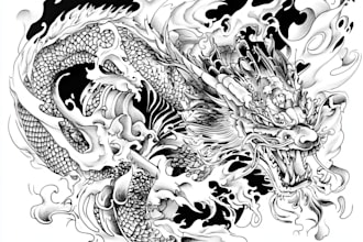 draw japanese tattoo design for you