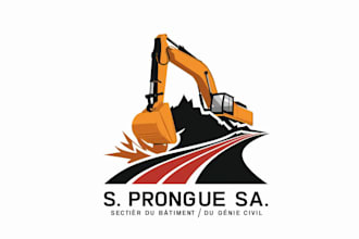 design construction and civil engineering logo