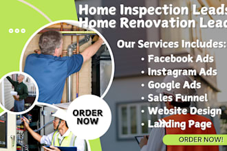 home inspection leads, home renovation leads, appliance repair leads