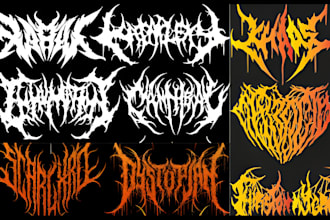 design death metal, black metal, brutal logo for your brand