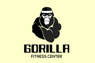 design gorilla head logo with express delivery