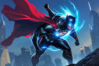 draw a superhero or character concept art in my style