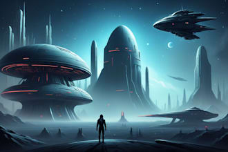 create sci fi illustration for you