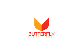 make unique, modern and creative butterfly logo design