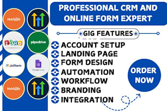 setup pipedrive jotform google form hubspot workflow zoho gohighlevel automation