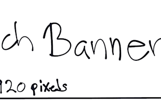make a banner for either youtube or twitch