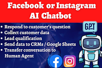 create facebook or instagram ai chatbot with chatgpt for lead generation
