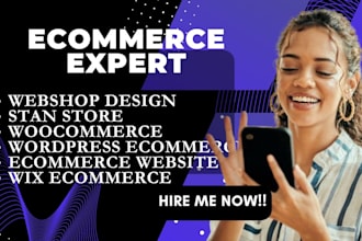 setup webshop design wix ecommerce website wordpress ecommerce store stan store