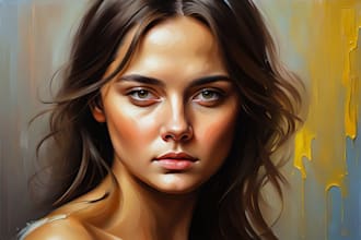 paint realistic digital portrait oil painting