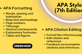 edit and format your document in apa style 7th edition in 7 hours