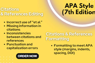create your reference list and edit your citations in apa style