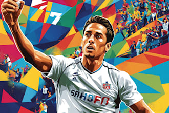 make a sporting event photo into amazing wpap pop art