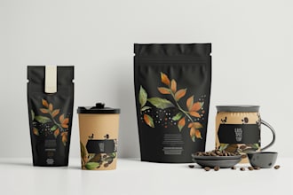 create a coffee packaging design
